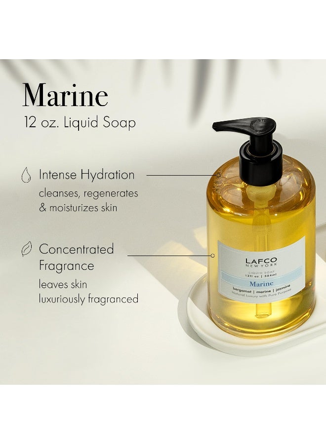 LAFCO New York Liquid Soap Marine - 12oz / 354 ml: Fresh Scented Liquid Soap - Image 2