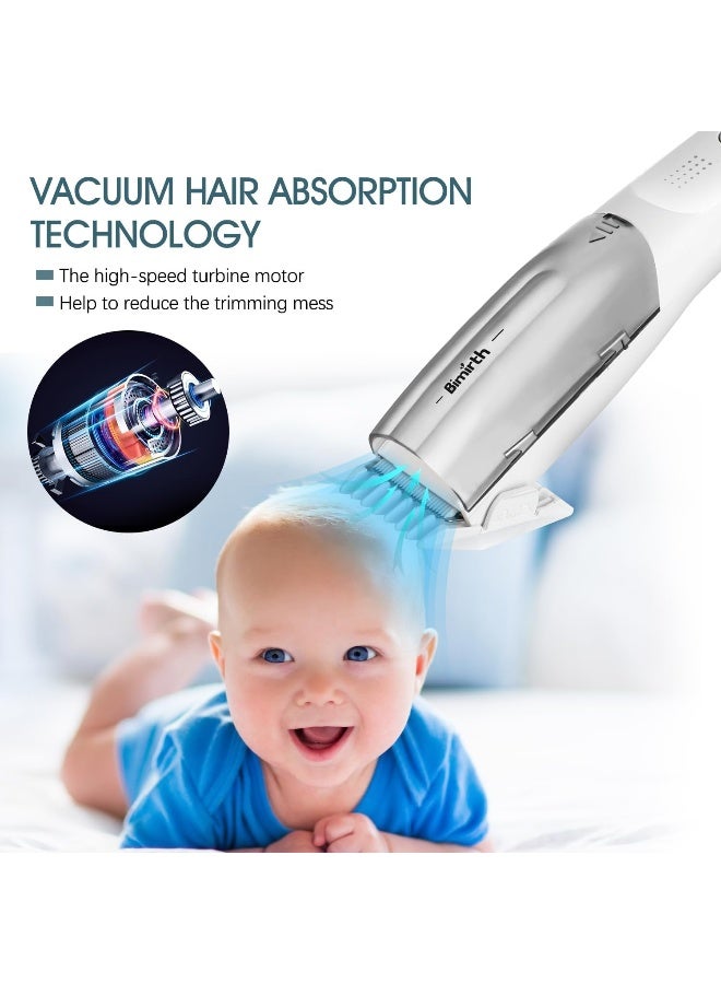 Bimirth Baby Hair Clipper with Vacuum - Hair Trimmer for Kids and Toddlers - Waterproof, Rechargeable, Cordless Hair Cutting Machine for Children (with Bag) - Image 2
