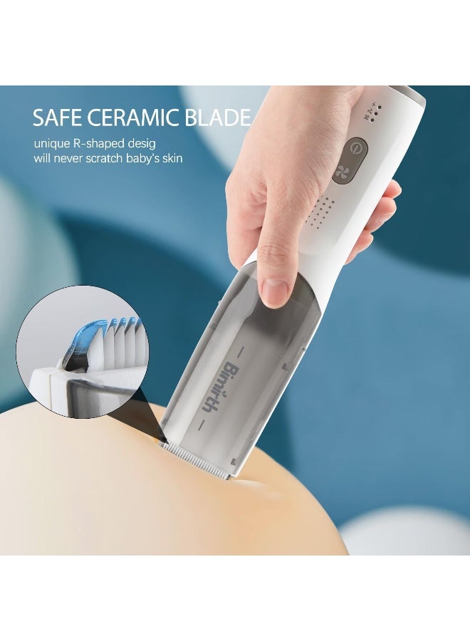 Bimirth Baby Hair Clipper with Vacuum - Hair Trimmer for Kids and Toddlers - Waterproof, Rechargeable, Cordless Hair Cutting Machine for Children (with Bag) - Image 4