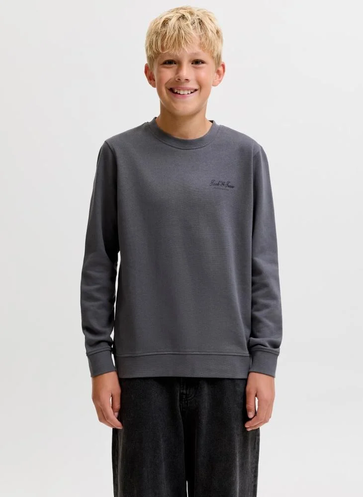 Jack & Jones Junior Kids Graphic Printed Crew Neck Sweatshirt