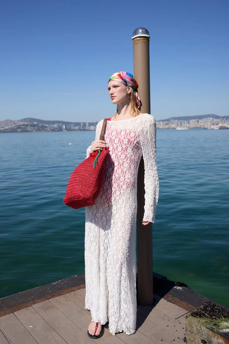 Regular Fit Lace Beach Dress
