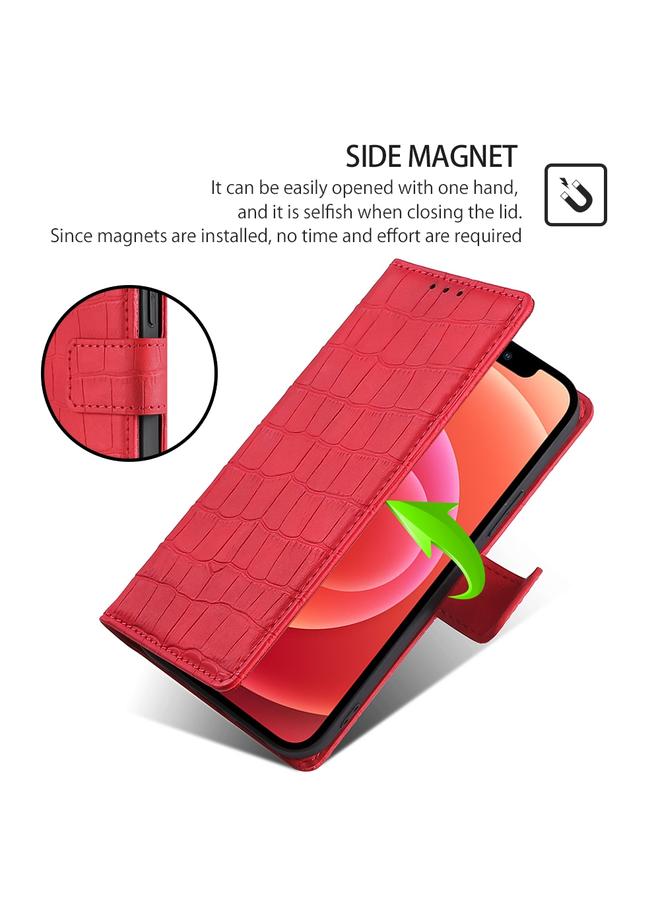 Zaboon Case For Infinix Note 40 Pro 5G Skin Feel Crocodile Magnetic Clasp Leather Phone Case - Image 5
