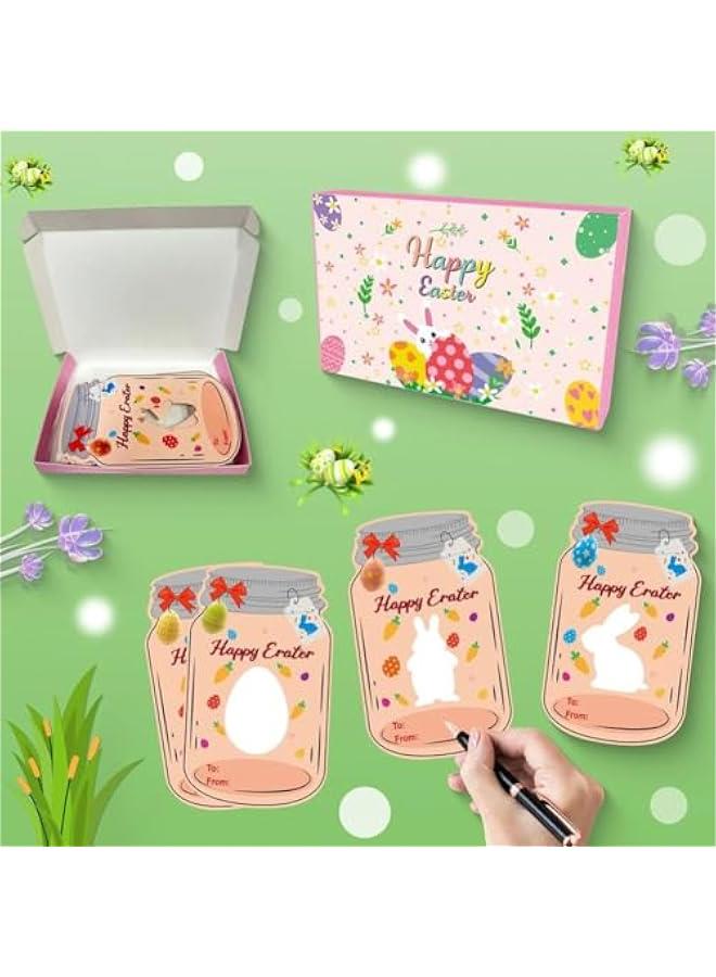 Generic Gift Cards Happy   Jar Candy Holder Cards for Kids, Bottle Shape Greeting Cards with Treat Bags, DIY Exchange Cards for Boys Girls School Class Classroom Party Favors  - Image 2