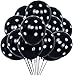 TONIFUL 100pcs Black and White Polka Dots Balloons 12inch large Polka Dot Latex Party Balloons for Wedding Birthday Party Festival Decoration Halloween Supplies - Image 4