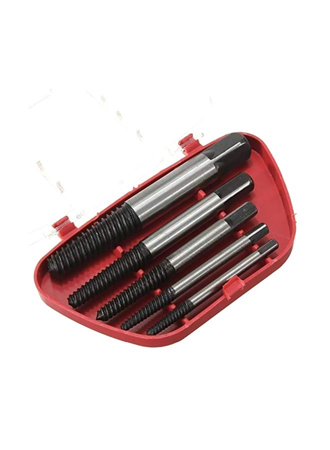 NIBEMINENT 5-Piece Screw Extractor Drill Bit Guide Set Black/Grey - Image 2