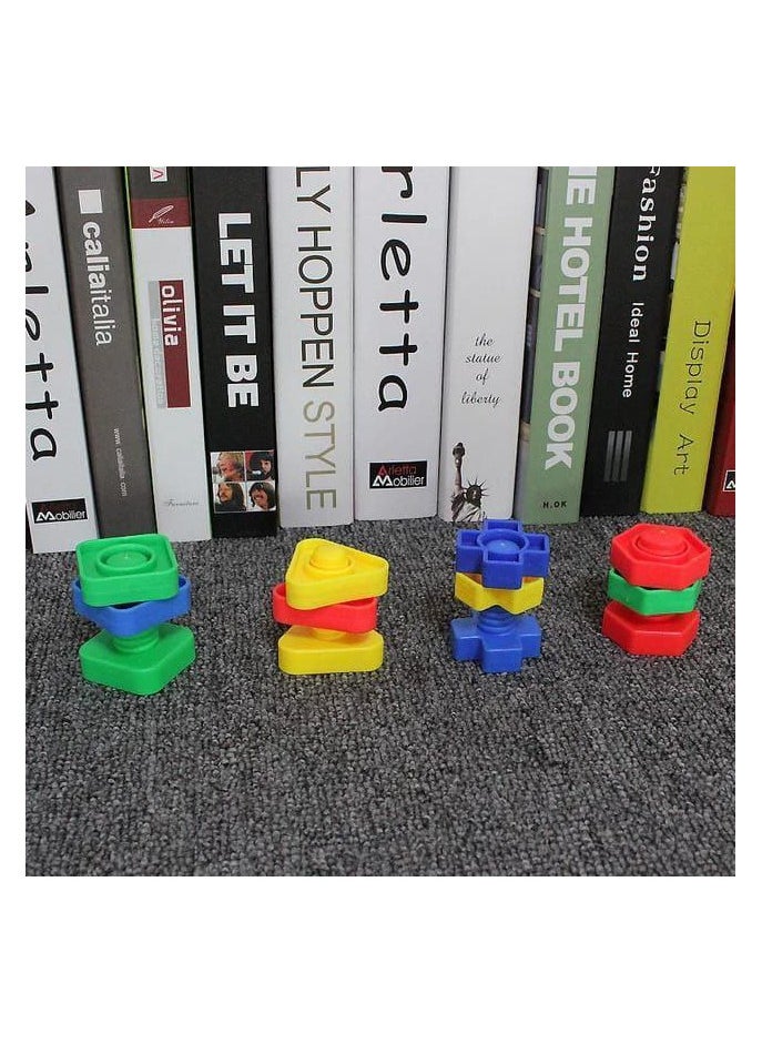 Generic - Nuts and Bolts Game, Montessori Shape and Color Matching Game for Toddlers, Building Tool to Improve Fine Motor Skills and Bolt Sorting for Kids. - Image 1