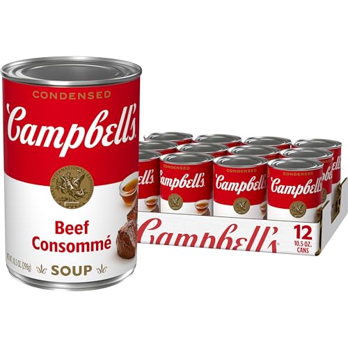 Campbell's Condensed Beef Consomme Soup, 10.5 oz Can (12 Pack) - Image 1
