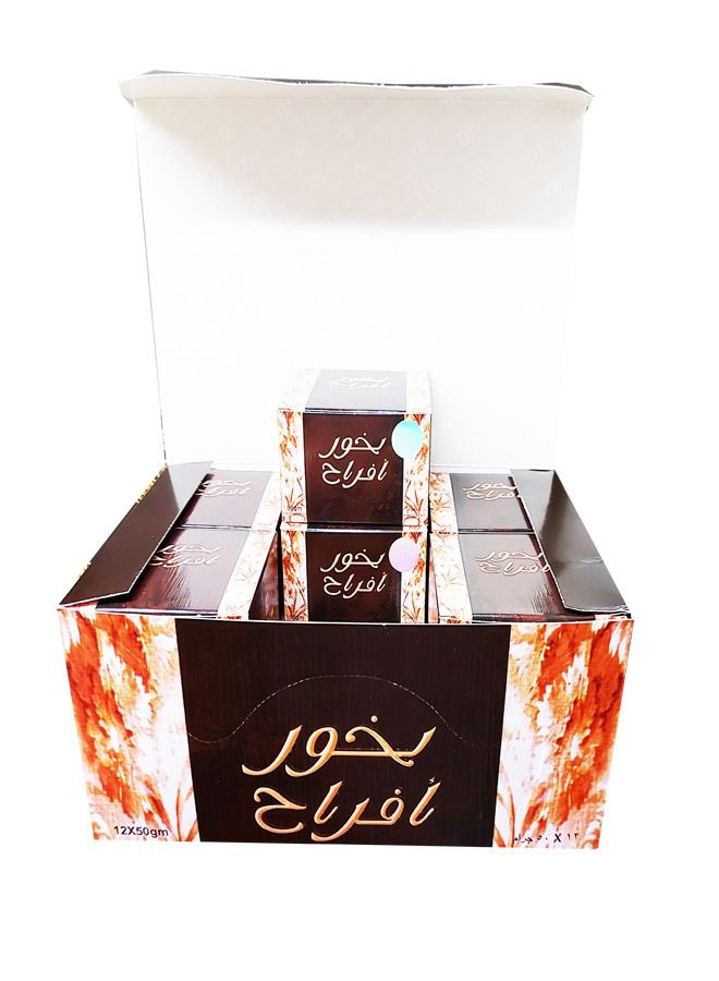 بانافع بخور افراح 50 جرام  12 قطعة - Image 1