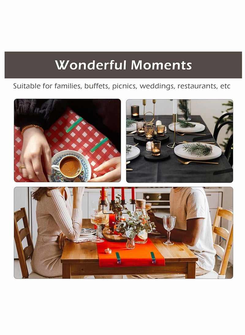 NIBEMINENT Tablecloth Clips Picnic Table Clips, 12 Pcs Stainless Steel Cloth Cover Clamps for Restaurant Camping Marquees Weddings Graduation Party(3 Colors) - Image 3