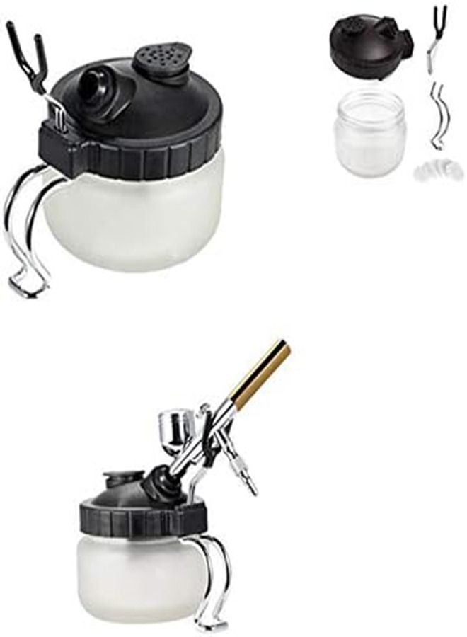 Arabest Airbrush Washing Tool Spray Gun Set Glass Airbrush Cleaning Pot Clean Brush Air Brush Cleaning Needle Airbrush Tool 4 Pieces Airbrush Accessories Kits - Image 4