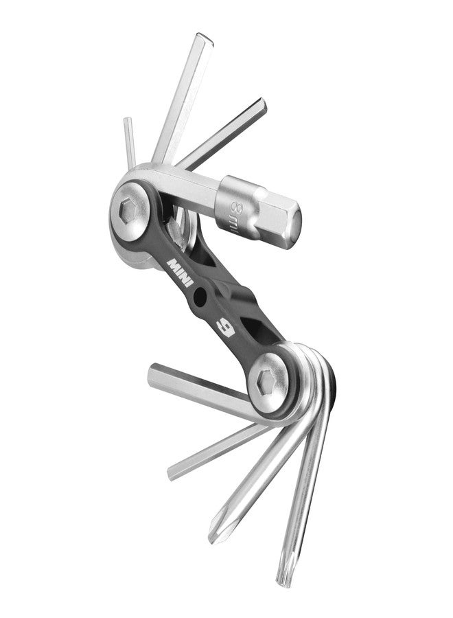 Topeak The Mini 9-Function Bicycle Tool - TT2409 , Black/Silver, L x W x H ﻿﻿﻿﻿6.6 x 3.1 x 2cm / 2.6” x 1.2” x 0.8” - Image 1