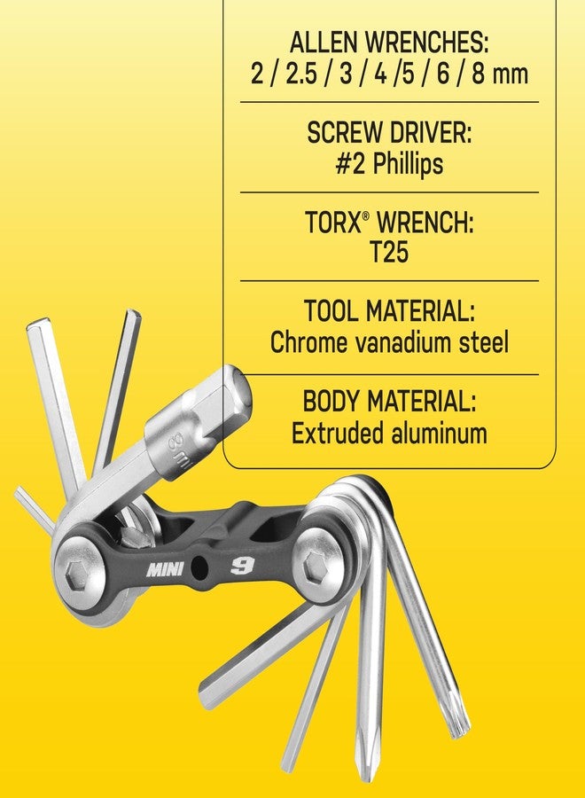Topeak The Mini 9-Function Bicycle Tool - TT2409 , Black/Silver, L x W x H ﻿﻿﻿﻿6.6 x 3.1 x 2cm / 2.6” x 1.2” x 0.8” - Image 3