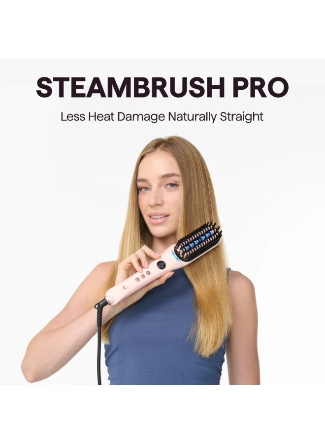 wavytalk Steambrush Pro Ionic Steam Hair Straightener Brush, Steam Straightening Brush with ION Technology for Smooth, Straight & Shiny Hair, Anti-Frizz Hair Styling Brush for All Hair Types - Image 2
