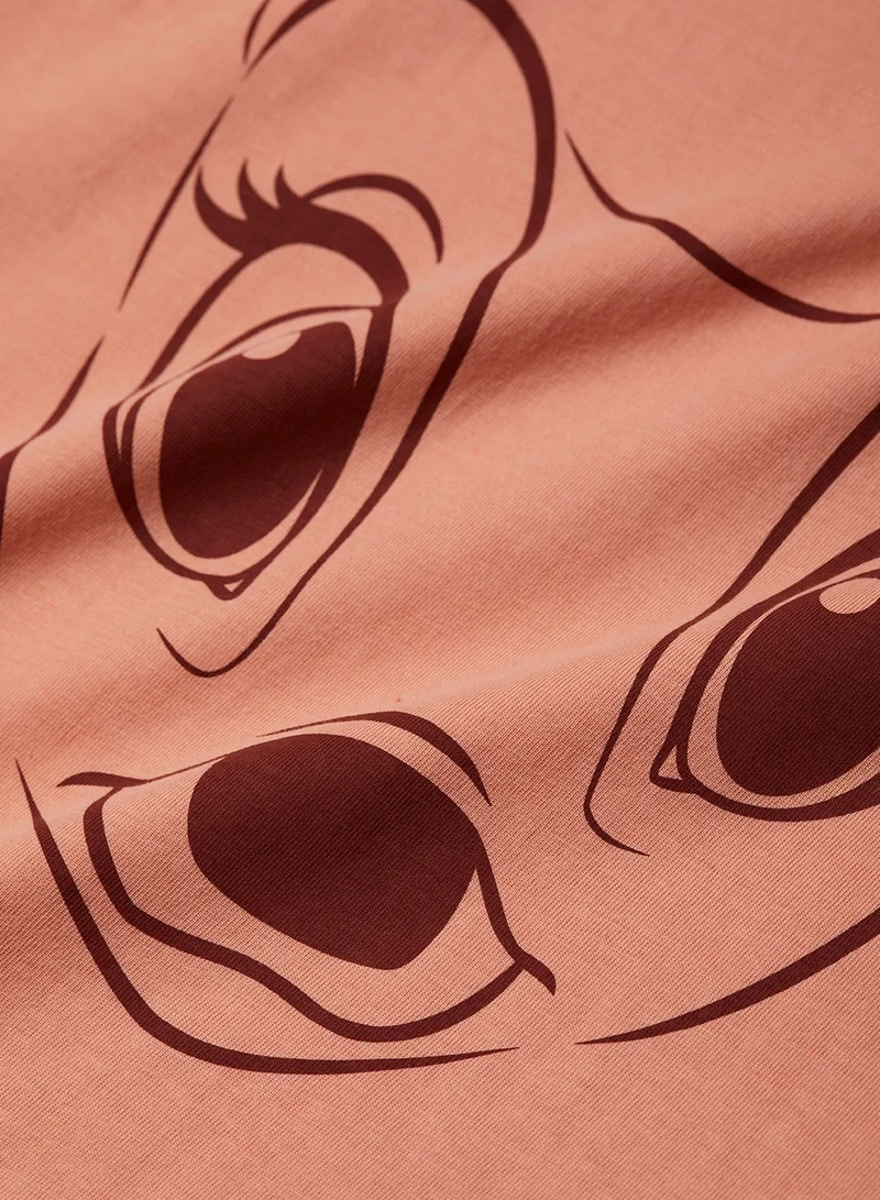 ذا سوليد ستور The Souled Store تي شيرت مطبوع رسمي من Disney Bambi للأطفال والفتيات