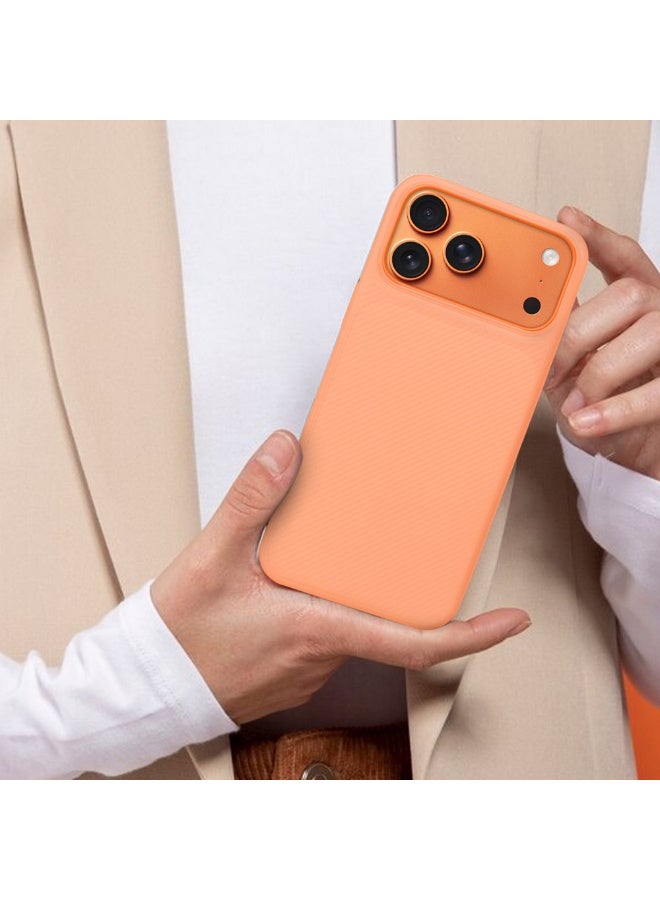 CATANES 2Packs Case Cover for iPhone 17 Pro Max, Air Skin Line Design Back Cover, Sturdy Durable Ultra-Thin Case, Drop Protection Cover Clear with Privacy Screen Protector - Cosmic Orange - Image 5