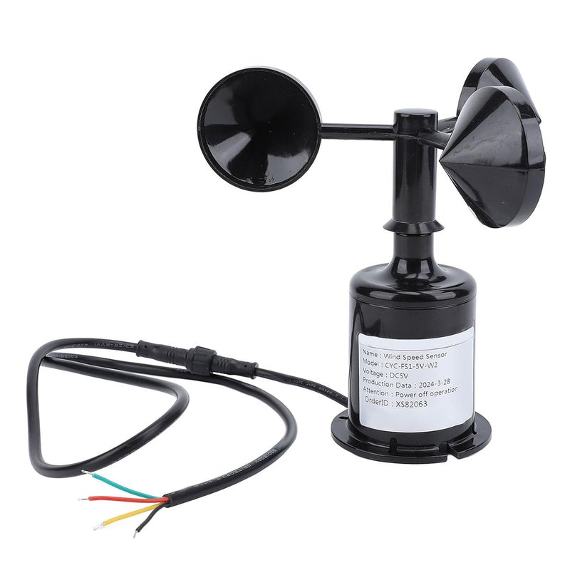 3 Blade Anemometer Wind Speed Sensor with 0 8m Cable DC 5V High Accuracy IP64 Industrial Meteorological Use - Image 2
