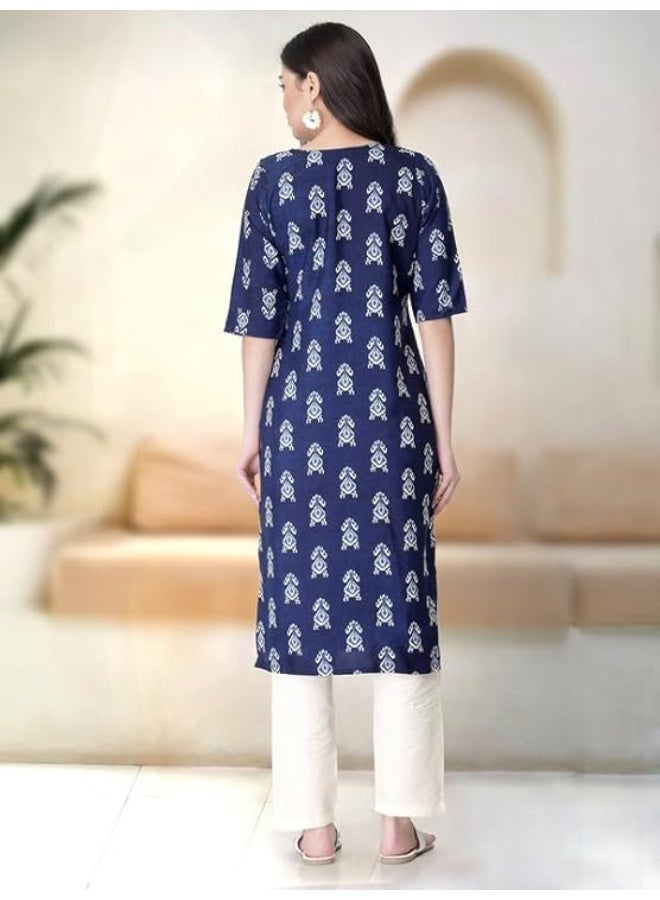 Pinkmint store Straight Printed Kurta & Pant Set (Pack of 2) 2XL - Image 2