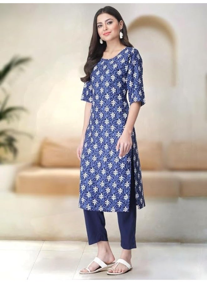 Pinkmint store Straight Printed Kurta & Pant Set (Pack of 2) 2XL - Image 3
