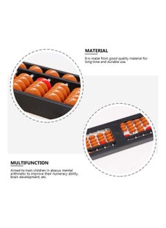 SYOSI 2pcs Vintage Wooden Abacus 13 Rods Wood Soroban with Reset Button Chinese Japanese Calculator Counting Tool for Kid Educational Brain Teaser Toys Gift Brown  - Image 2
