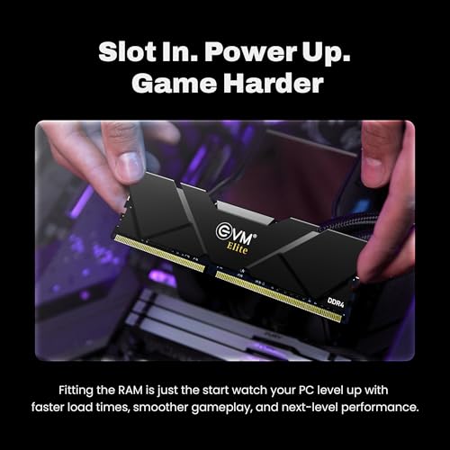 EVM Elite 16GB DDR4 3200MHz Gaming Desktop RAM – Intel XMP & AMD EXPO, Aluminum Heat Sink, CL15, 1.2V Low Voltage, 288-Pin Long-DIMM, 10-Year Warranty (EE16G32DT) - Image 4
