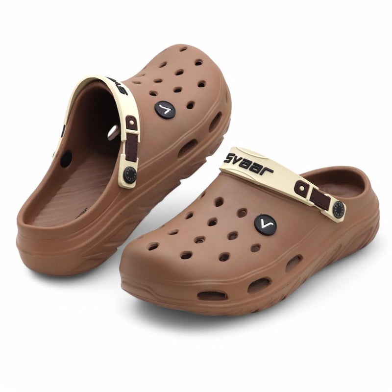 SVAAR صنادل سفاار للرجال خفيفة الوزن فائقة النعومة قابلة للتنفس ومقاومة للماء مع حزام خلفي قابل للتعديل باللون الأزرق المائي - Image 1