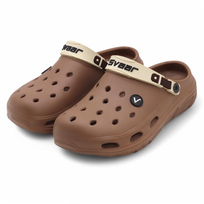 SVAAR صنادل سفاار للرجال خفيفة الوزن فائقة النعومة قابلة للتنفس ومقاومة للماء مع حزام خلفي قابل للتعديل باللون الأزرق المائي - Image 2