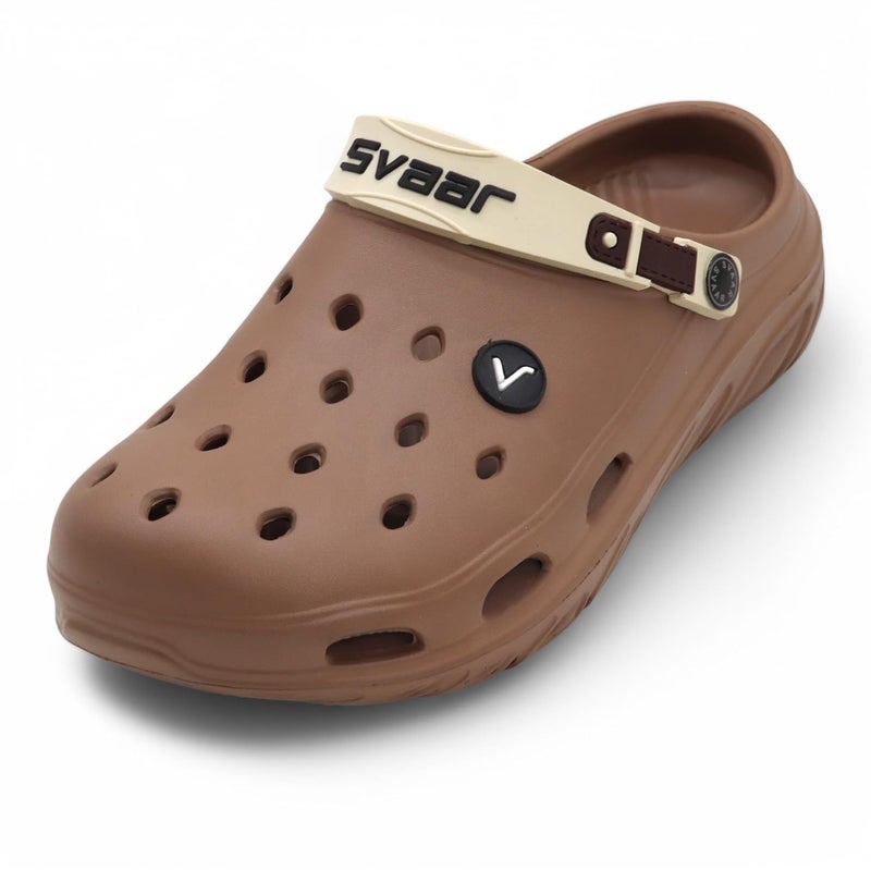 SVAAR صنادل سفاار للرجال خفيفة الوزن فائقة النعومة قابلة للتنفس ومقاومة للماء مع حزام خلفي قابل للتعديل باللون الأزرق المائي - Image 3