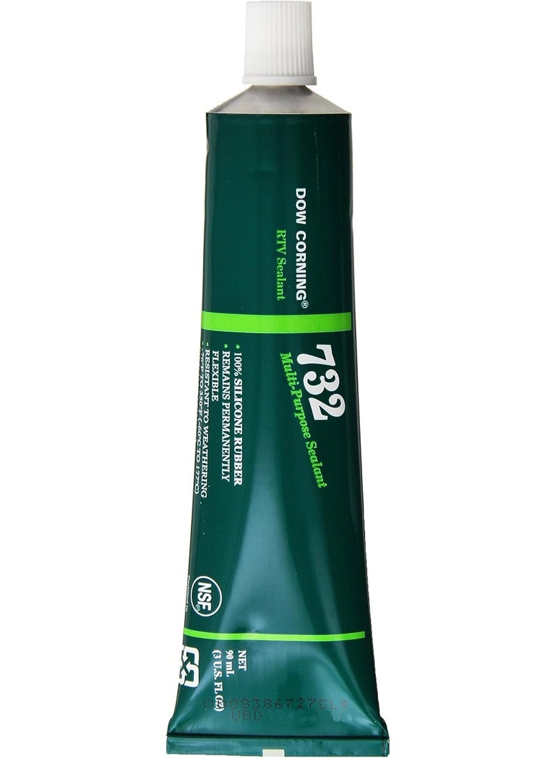 Dow Corning 3138356 732 Clear Multi-Purpose Sealant, -60 to 180 Degree C, 90 mL - Image 1