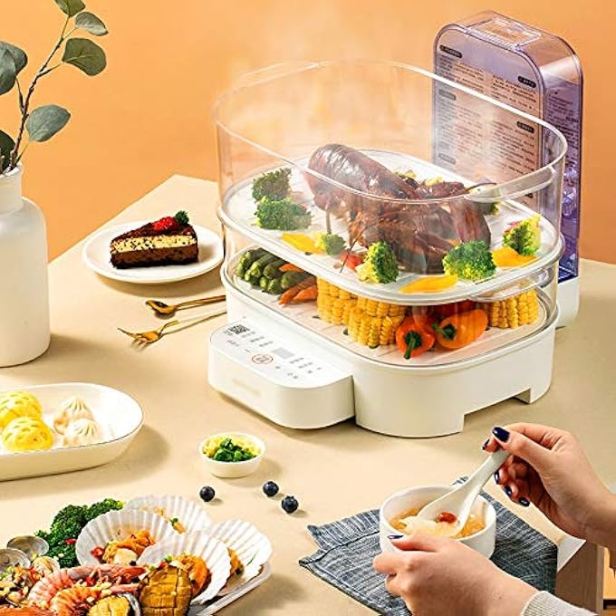 جهاز بخار كهربائي متعدد الوظائف جهاز بخار كهربائي منزلي جهاز تسخين الطعام جهاز بخار كهربائي - Image 2