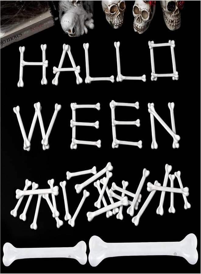 TORINALITAL 120PCS Mini Plastic Bones, White Bones Halloween Decor, Small Plastic Bones for Gathering Decoration Caveman Theme Costume Supplies - Image 2