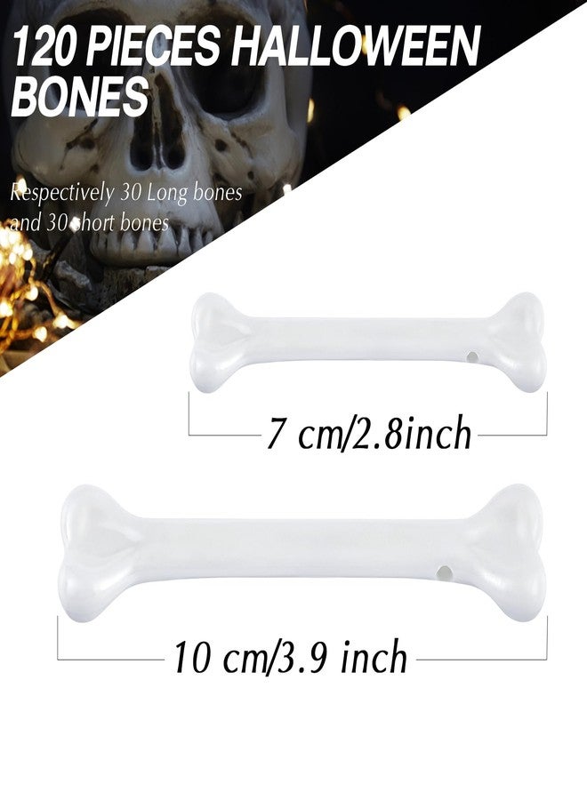 TORINALITAL 120PCS Mini Plastic Bones, White Bones Halloween Decor, Small Plastic Bones for Gathering Decoration Caveman Theme Costume Supplies - Image 3