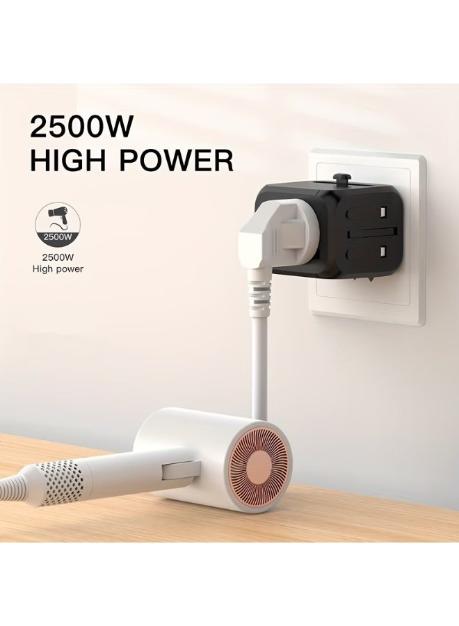 FUDIYA Global Power Plug Converter Travel Adapter - 2500W, with Type C Plug, Compact and Lightweight Design, Suitable for the US, UK, EU, Australia - Ideal Choice for Business Trips and Vacations, International Travel Adapter - Image 3