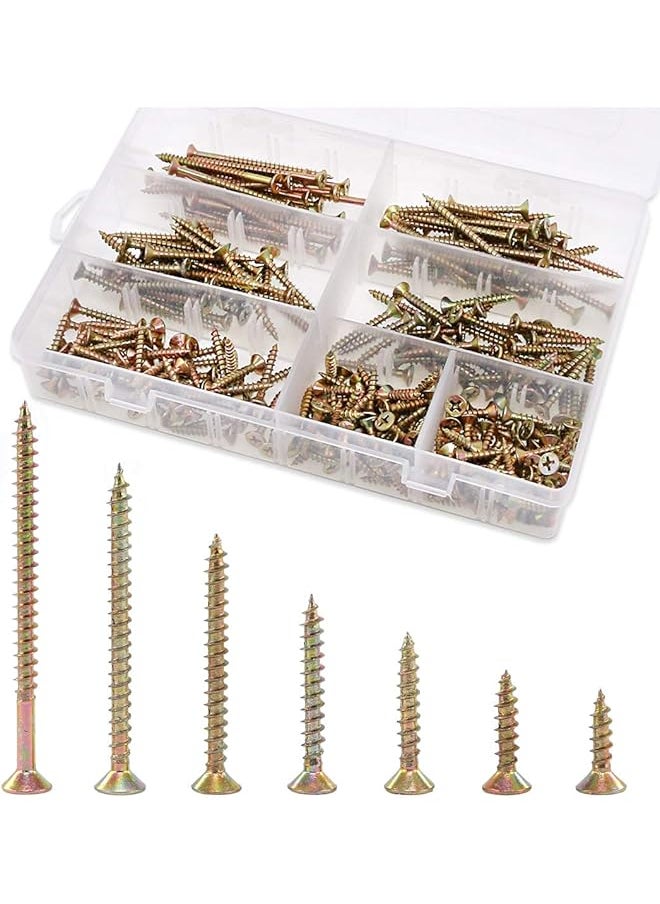 Rustark - Rustark 280-Pcs [#7 5/8'' to 2-1/2''] Phillips Bugle Head Coarse Thread Drywall Screw Self Tapping Wood Screws Assortment Kit Ideal for Drywall Sheetrock - Zinc Plated Carbon Steel - Image 1
