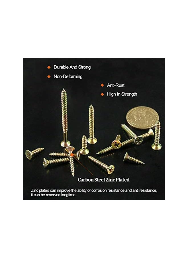 Rustark - Rustark 280-Pcs [#7 5/8'' to 2-1/2''] Phillips Bugle Head Coarse Thread Drywall Screw Self Tapping Wood Screws Assortment Kit Ideal for Drywall Sheetrock - Zinc Plated Carbon Steel - Image 1