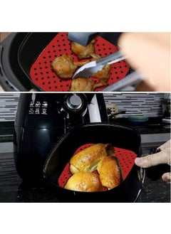 5DM Colorful Heat Resistant Washable Silicone Oven and Airfryer Square Baking Mat 21.5 cm  - Image 3
