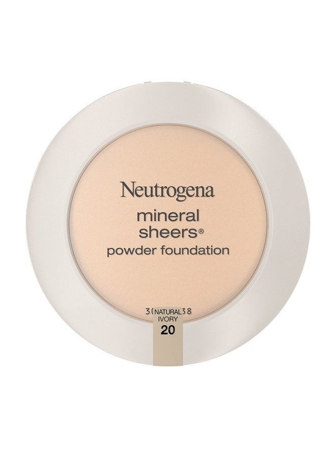 Neutrogena Mineral Sheers Compact Powder Foundation Lightweight & Oilfree Mineral Foundation Fragrancefree Natural Ivory 20.34 Oz (Pack Of 2)  - Image 1