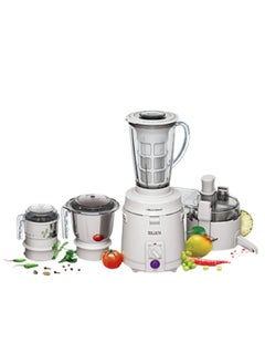 Sujata Multimix, Mixer Grinder with Juicer & Coconut Milk Extractor Attachment, 900 Watts, 3 Jars, (White)
