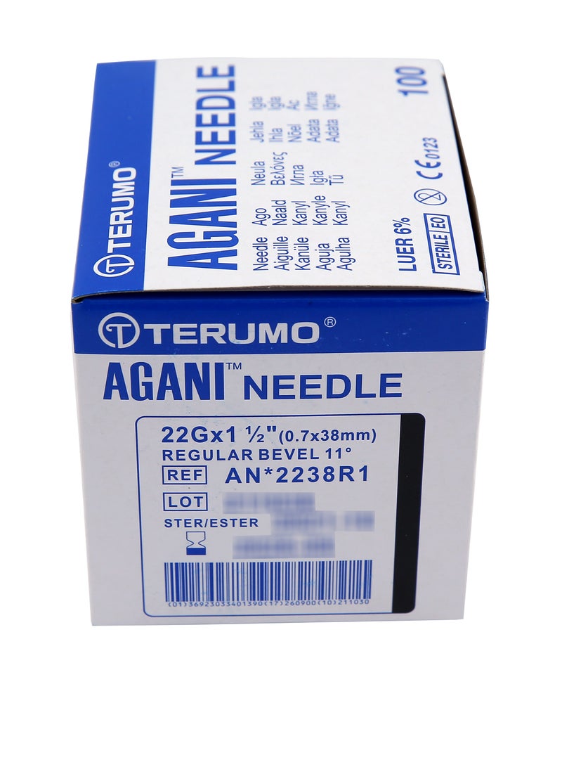 Terumo Agani Needle 22G x 1 1/2 (0.7 x 38mm) - Image 1