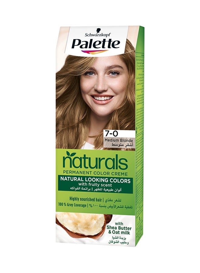Palette Natural Hair Colour Cream 7-0, Medium Blonde 7-0, Medium Blonde 50 ,50 & 10ml - Image 1