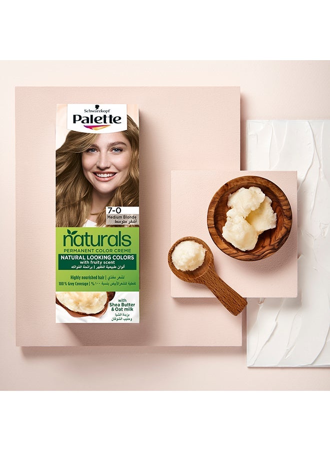 Palette Natural Hair Colour Cream 7-0, Medium Blonde 7-0, Medium Blonde 50 ,50 & 10ml - Image 5