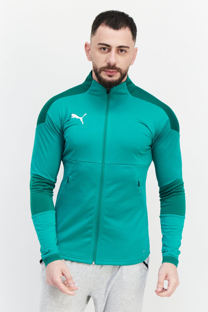 PUMA Men Sportswear Fit Long Sleeve Training Jacket, Green - Image 1