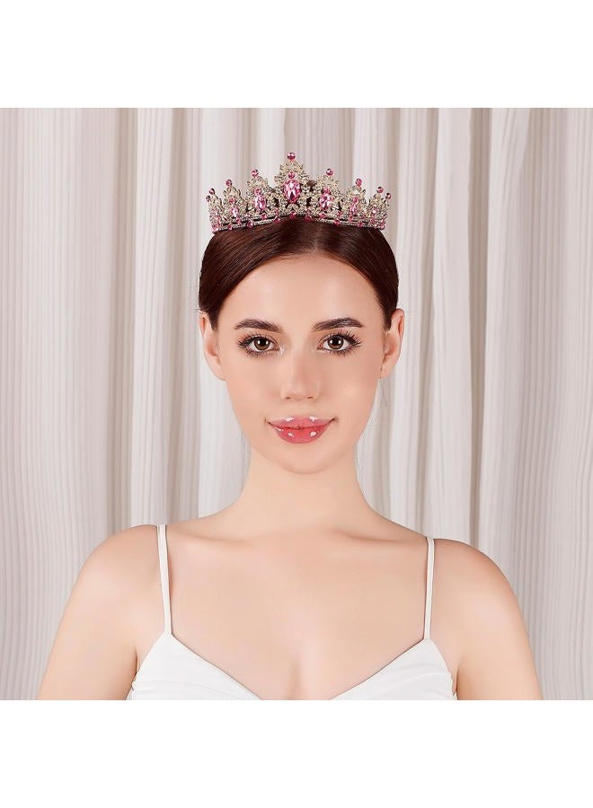 BEAYFILY Birthday Crowns Birthday Queen Girl Crown and Tiara for Women Girls Princess for Girl Wedding Happy Birthday Decorations T- 40 Crystal Crystal - Image 2