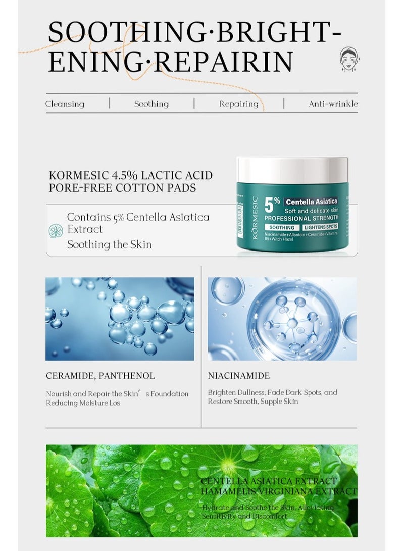 Kormesic 5 ٪ سينتيلا آسياتيكا مهدئ الوسادات 110 جرام/50 قطع - Image 3