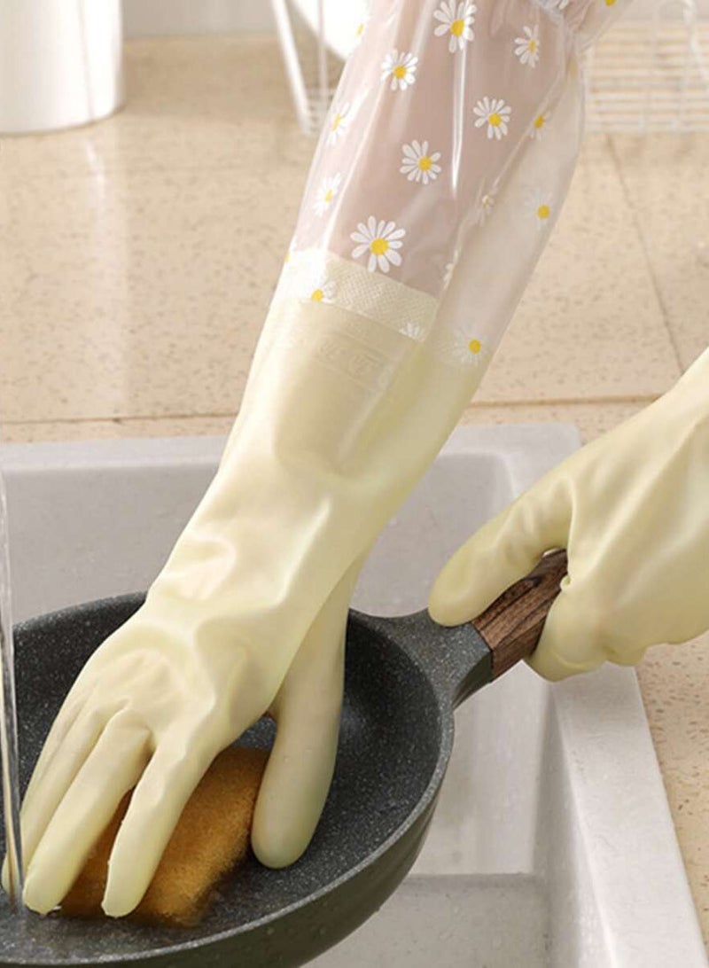 A Pair of Heat Insulated Cleaning Gloves, Waterproof and Slip Resistant, for Kitchen Bathroom Home Gardening Painting Household Tools, One Size - Image 2