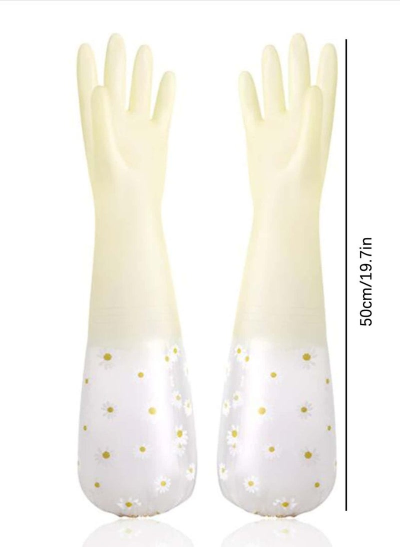 A Pair of Heat Insulated Cleaning Gloves, Waterproof and Slip Resistant, for Kitchen Bathroom Home Gardening Painting Household Tools, One Size - Image 3