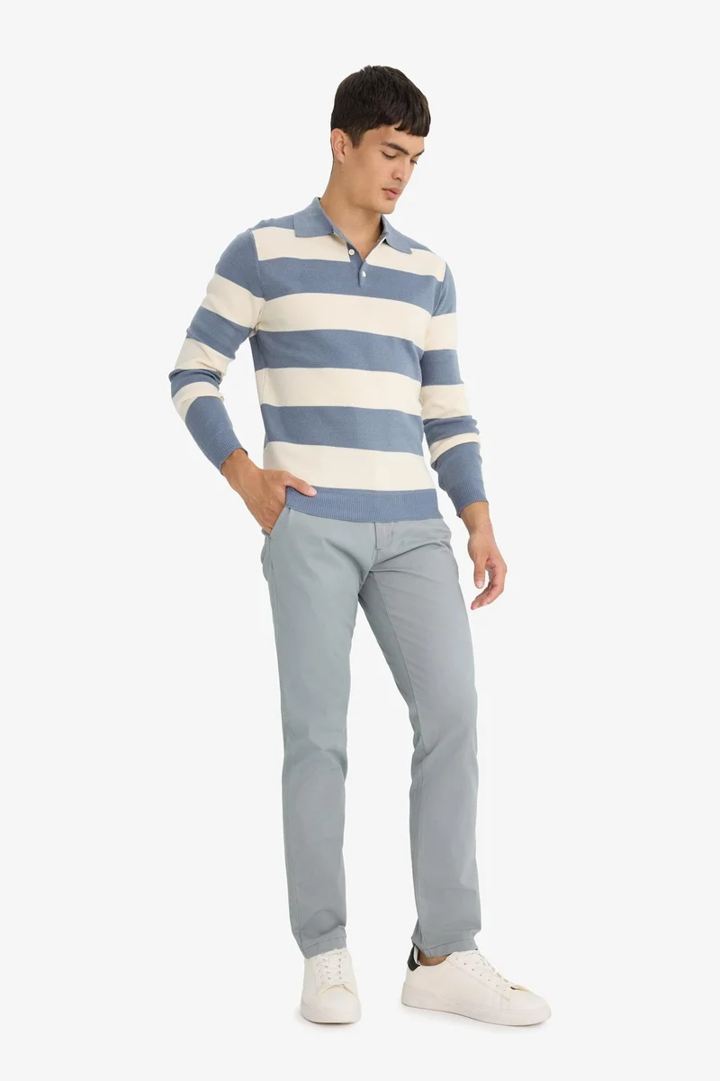 Defacto  Regular Fit Pocketed Straight Leg Chino Pants for Men | Best Price UAE