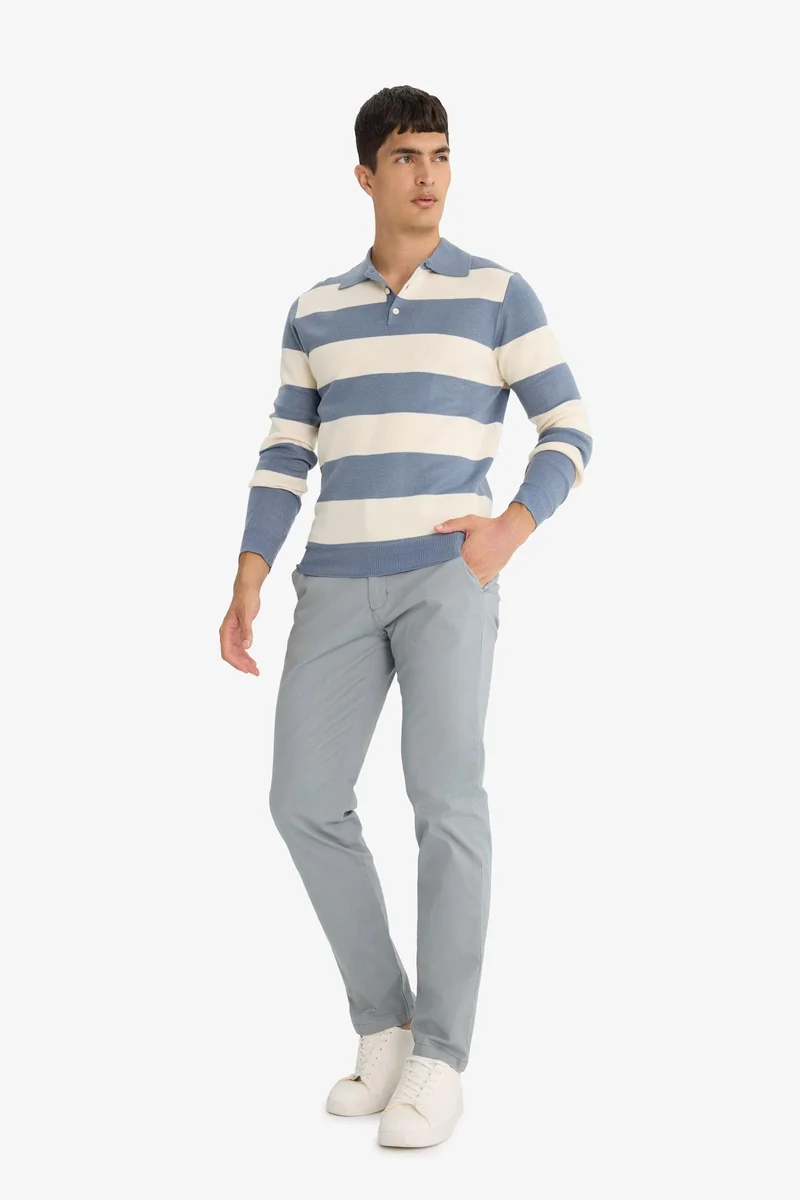 Defacto  Regular Fit Pocketed Straight Leg Chino Pants for Men | Best Price UAE