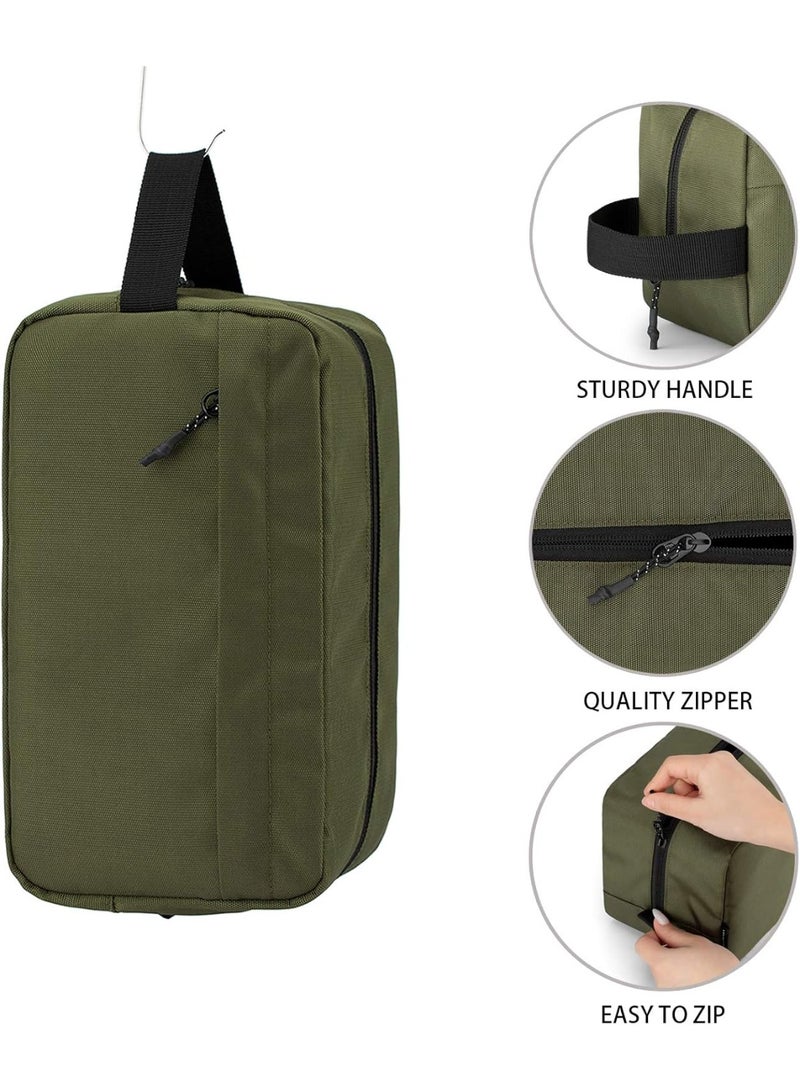 Vorspack Toiletry Bag Hanging Dopp Kit for Men Water Resistant Shaving Bag for Travel, Green, One SizeArmy Green - Image 5