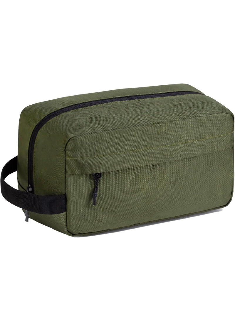 Vorspack Toiletry Bag Hanging Dopp Kit for Men Water Resistant Shaving Bag for Travel, Green, One SizeArmy Green - Image 1