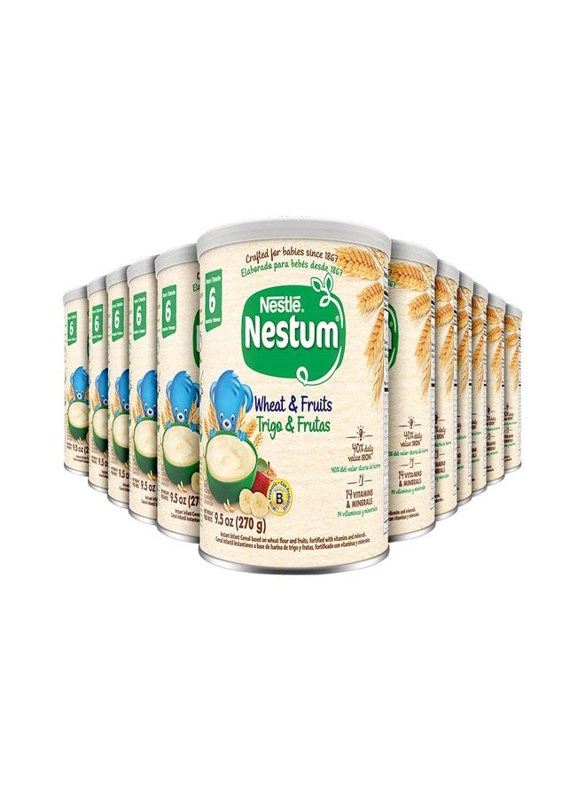 Gerber Nestle Nestum Wheat and Fruits Infant Cereal, 9.5 Oz, 12 Pack